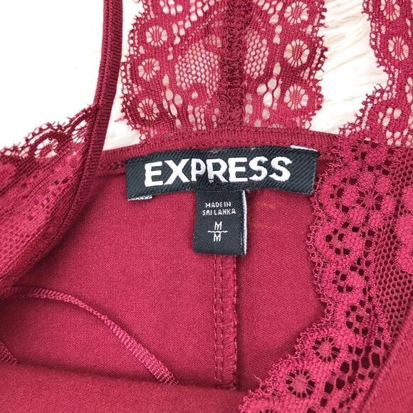 Express Maroon Red Bodycon Dress Size Medium - Picture 5 of 6